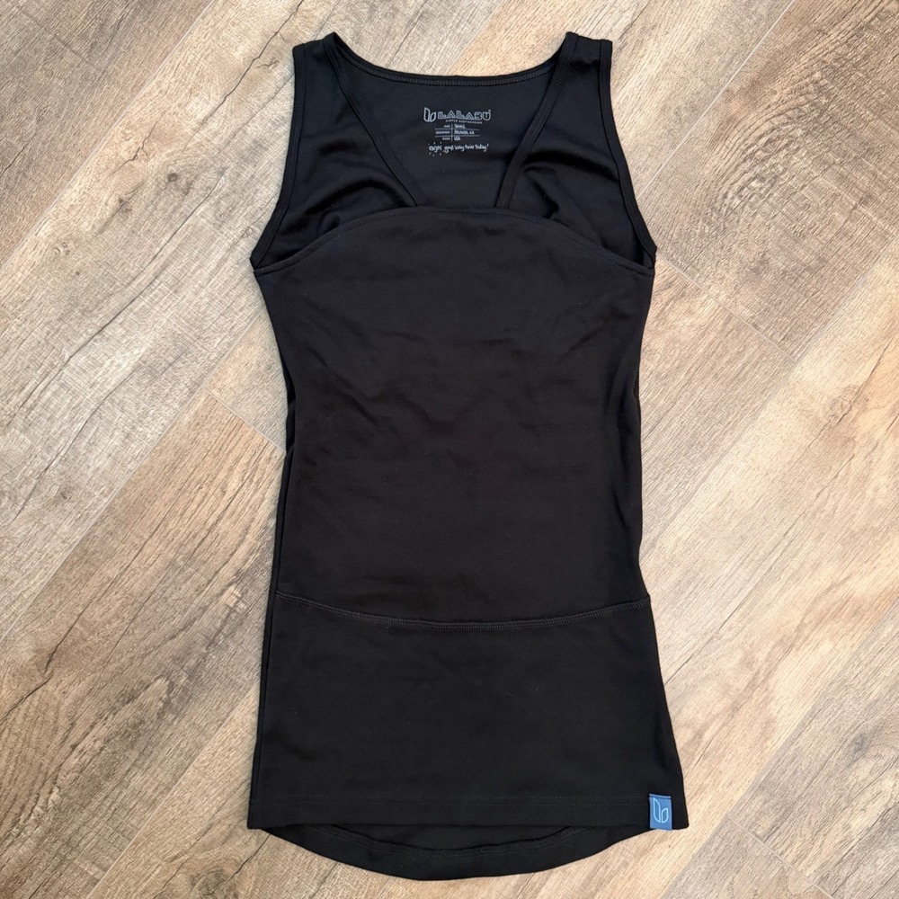 Lalabu Soothe Shirt Baby Tank Top Bra Black Womens S Maternity Nursing